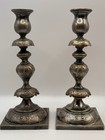 Antique Norblin Co Warsaw Polish Shabbat Candlesticks 1139 Imperial Russian