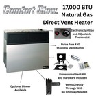 Comfort Glow Direct Vent Natural Gas Heater  17 000 Btu  Wall Mount  570 Sq Ft