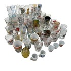 Souvenir Shot Glass Lot  71 Assorted States  Cities  Bars  Liquor  Novelty