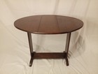 Vintage Small Oak Drop Leaf Table Coffee Table Folding Rotating Table 