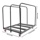 Folding Table Cart Metal Table Cart Folding Table Trolleys W  Handle   Wheel
