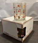 Vtg Set 4 Culver 22k Deco Gold Christmas Potpourri D o f 14oz Glasses New In Box