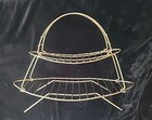Vintage Mid-century Modern Ufo Atomic Two-tiered Metal Centerpiece  b3-cl 