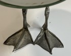 David Dear Duck Foot Mirror Cast Pewter Signed 1998
