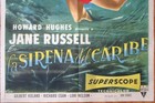 1955 Underwater Jane Russell 1sh Movie Poster Scuba Diving Shark Rare Ed 