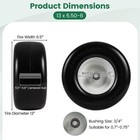 2 Pack 13 X 6 50-6 Flat Free Tires   Wheels W 5 5 -6 8 centered Hub 3 4  Bushing