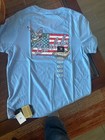 Burlebo Youth Kids Fishing T-shirt - Size Youth-xl - Light Blue  nwt 