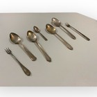 Lot Of 7 Vintage To Antique Flatware Fancy Silver Plated Utensils