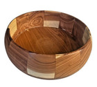 Hand Turned Wooden 6    Bowl Multi-colored Wood Rustic Artist Signed