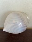 Antique Opalescent Swirl Vaseline Lamp Shade 3 1 8  Fitter