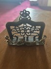 Vintage Brass Ornate Letter  Business Card  Or Napkin Holder