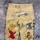 Vintage 60s Senior Cords Indiana South Caston 1963 Hand Painted Pants