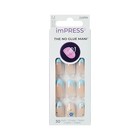 Kiss Impress No Glue Mani Press On Nails  Design   golden Nest   Blue  Medium