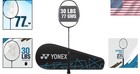 Astrox Smash Badminton Racket - Black red 