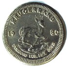 1980 Minature Token - 14 Kt Gold Krugerrand - 10 Mm - South Africa - Ec 9906