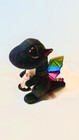 Ty Beanie Boos Anora Dragon Plush Black Sparkle W  Rainbow Wings 2016