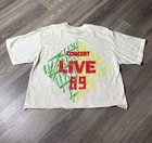 Vintage 1989 Bob Marley The Wailers Band Shirt Reggae Fest Third World L Cropped