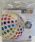 Intex Jumbo 42  Clear With Colorful Polka Dots Beach Ball