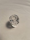 Large Vtg Solid Clear Glass Wine Bottle Decanter Topper Stopper Diamond Pattern