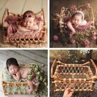 Newborn Photography Props Basket Chair  Photo Accesories Baby Bed Background Us