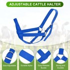 2-pack Adjustable Cattle Cow Halter  12 6 -18 9  With Leading Rope  green  Blue 