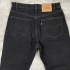 Vintage Levis 505 Black Jeans Mens 33 X 32 Straight Leg Y2k Made In Usa Denim