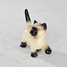 Vintage Hagen Renaker Siamese Cat Miniature Paw Up Blue Eyes Figurine