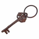 Small Skeleton Jailer s Key With Ring Cast Iron Rustic Antique Style Wall Decor