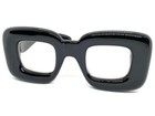 Classic Vintage Retro Style Clear Lens Eye Glasses Small Super Thick Black Frame