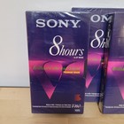 Sony T-160 Vhs Video Tape 8 Hour 3 Pack Blank New Sealed Premium Grade Usa Ep