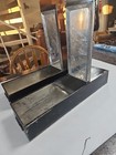 Pair Of Vintage Bank Safety Deposit Box Black Hand Painted  22    X 4 75    X 4 25    