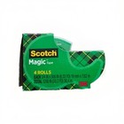 Scotch Magic Tape In Handheld Dispenser 3 4  X 300  1  Core Clear 4 pack 4105