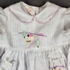 Vintage Love Girls 3t Toddler Dress White Embroidered Pockets