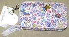 Nwt Vera Bradley Rfid All In One Crossbody Bag Disney Belle Petite Floral Srp 90