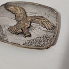 Sterling Silver Landing Eagle Belt Buckle  Vtg Rare  1981 Usa  4449 Approx 129g 