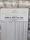 Elmer Wilde And Sons Bill Statement Pad Feed Fertilizer Seeds Farm Implements 