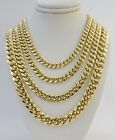 14k Yellow Gold Chain Miami Cuban Link Necklace 6mm-9mm 18 -30  Real Gold Sale 