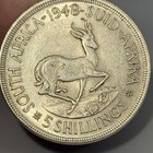 South Africa 1948 5 Shillings Silver Coin