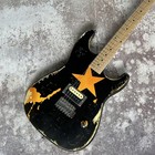 Electric Guitar  Factory Custom St  Black Relic  Maple Fingerboard  Chrome Parts