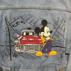 Vtg Disney Mickey Mouse Jerry Leigh Denim Jacket Womens M Cropped 90 s
