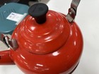 Le Creuset Cerise Red Whistling Tea Kettle 1 6l 1 7qt - Good Condition