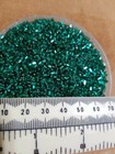 Silver Lined Emerald Green Glass Seed Beads African Indian Trade Murano Vintage