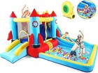 Kids Inflatable Bounce House With Blower  2 Splash Slides For Backyard indoor Us