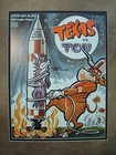 Vintage Texas Longhorns Football Poster  Framed  texas Vs Tcu   Frog Moon Shoot