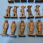 1920s Grey Iron Unpainted Cast Iron  Soldiers 21 Pcs 1 3 4  Semi Flat
