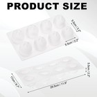 Peach Silicone Moulds Dessert 8-cavity White   Silicone Cake Moulds