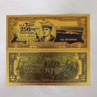 10pcs Us 250th Anniversary Gold Foil Commemorative Banknote Us Navy Card Gift