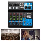5-channel Mixing Console Live Studio Audio Dj Mixer Sound Board Usb Interface