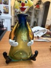 Hand Blown Glass Bottle Murano Clown And Stopper