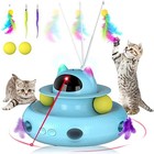 Cat Laser Interactive Indoor Cat Pet Toys Automatic usb Cat Teaser Pet Toys Blue